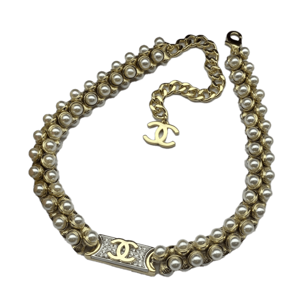 18K CC Pearls Chain Necklace