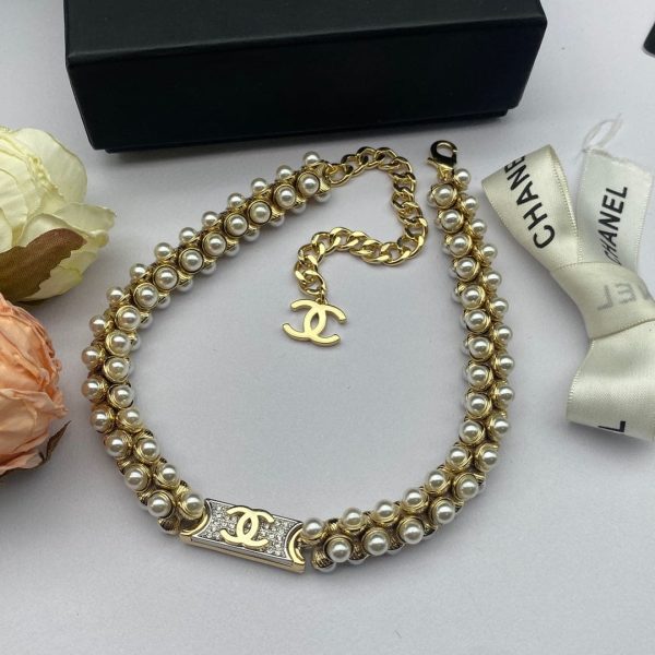 18K CC Pearls Chain Necklace - 图片 4