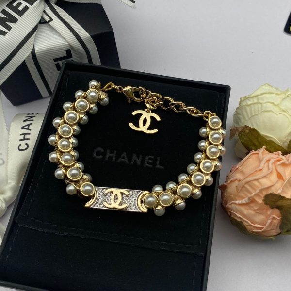 18K CC Pearls Chain Bracelet - Image 6