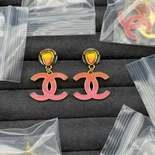18K Classic Pink CC Dangle Earrings - 图片 2