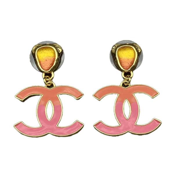 18K Classic Pink CC Dangle Earrings