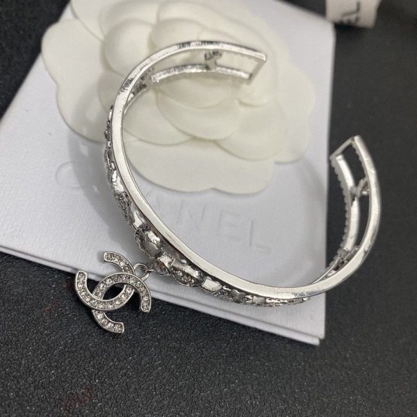 18K CC Diamond Open Bracelet - Image 3
