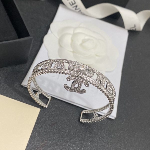 18K CC Diamond Open Bracelet - Image 4