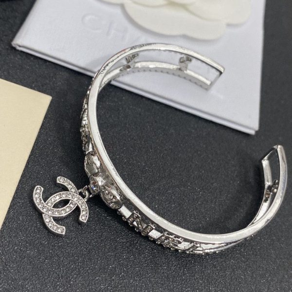 18K CC Diamond Open Bracelet - Image 5