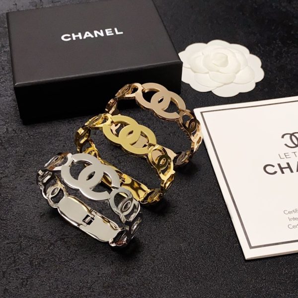 18K CC Opening Bracelet - 图片 4