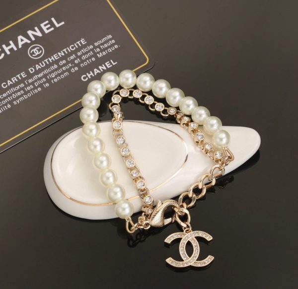 18K Pearls CC Chain Bracelet - 图片 7