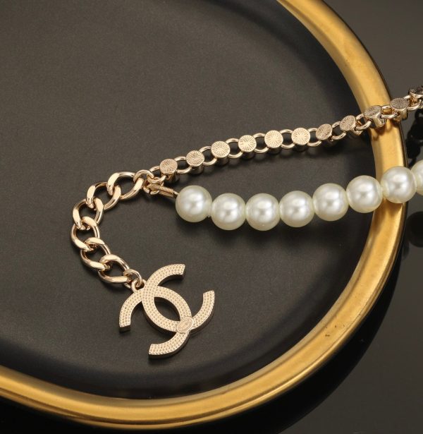 18K Pearls CC Chain Bracelet - 图片 5