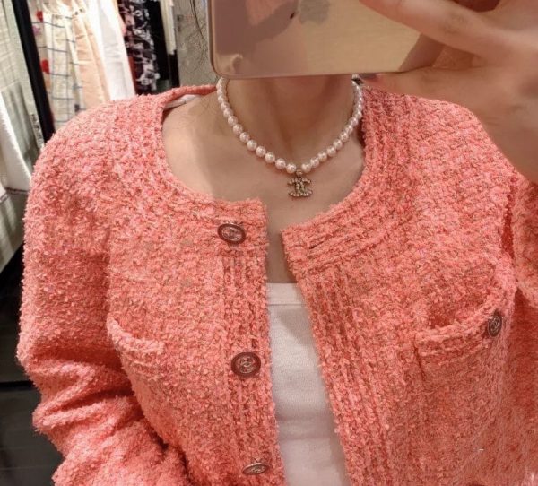 18K CC Diamonds Pearls Necklace - Image 8