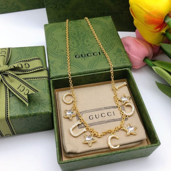 18K Double G Script Necklace - 图片 4