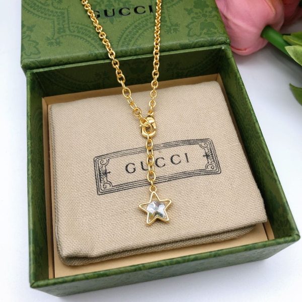 18K Double G Script Necklace - 图片 7