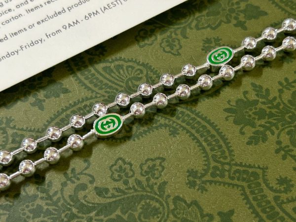 Double G Interlocking G Green Necklace - Image 8