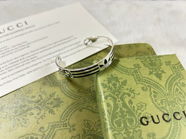 Double G x Ad Cuff Black Bracelet - Image 5
