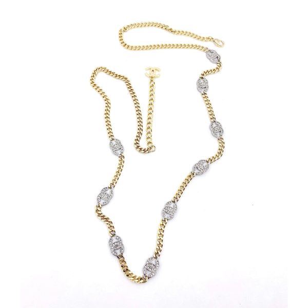 18K Crystal CC Chain Link Necklace - 图片 2