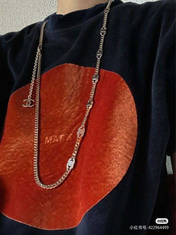 18K Crystal CC Chain Link Necklace - 图片 6