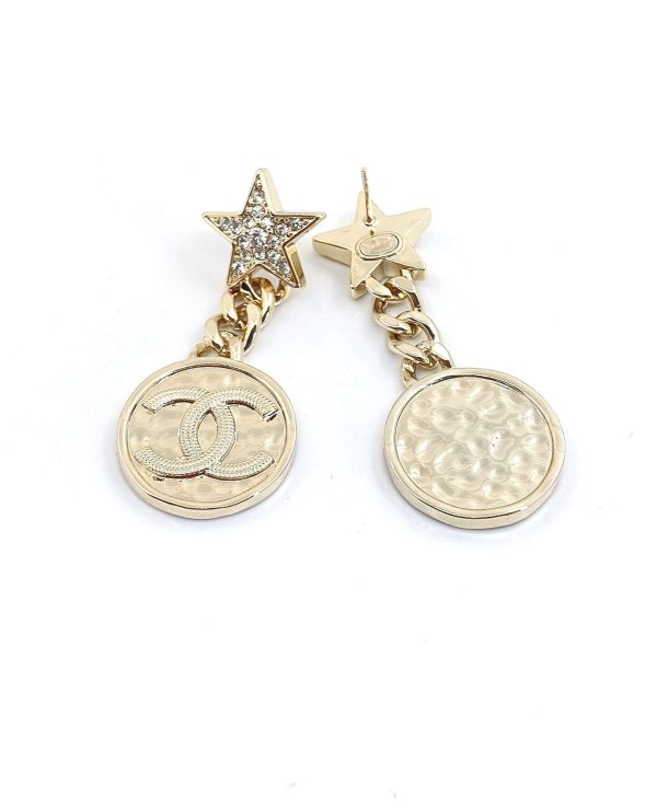 18K CC Star Vintage Earrings - 图片 2