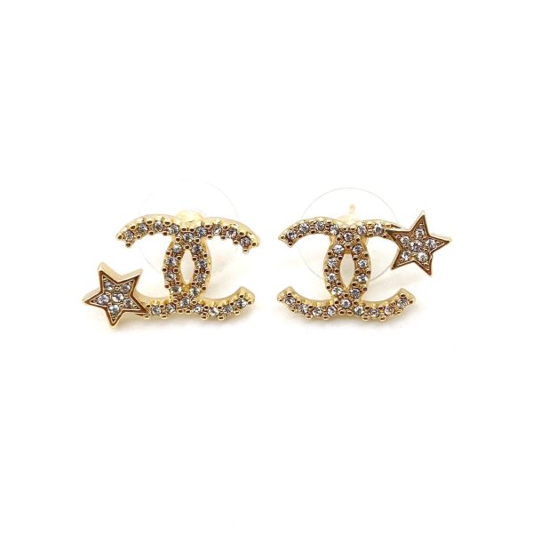 18K CC Star Earrings