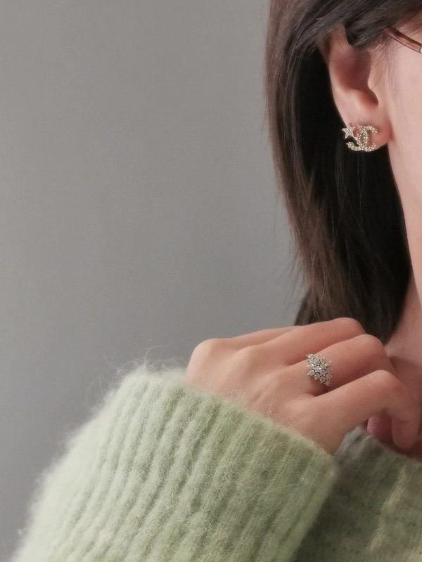 18K CC Star Earrings - 图片 4