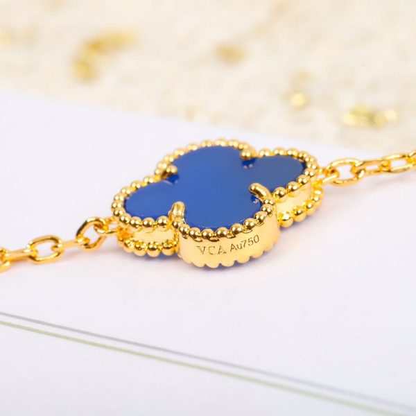 18K Vintage Alhambra Agate 10 Motifs Necklace - 图片 6