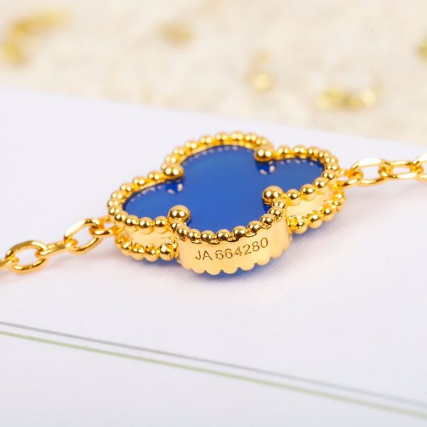 18K Vintage Alhambra Agate 10 Motifs Necklace - 图片 7