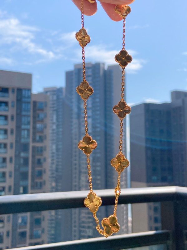 18K Vintage Alhambra 10 Motifs Necklace - 图片 9