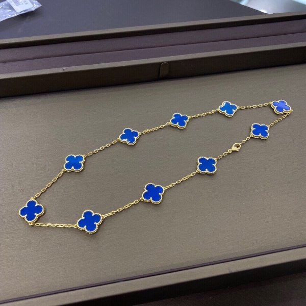 18K Vintage Alhambra Blue 10 Motifs Necklace - 图片 2