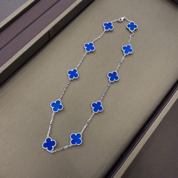 18K Vintage Alhambra Blue 10 Motifs Necklace - 图片 4