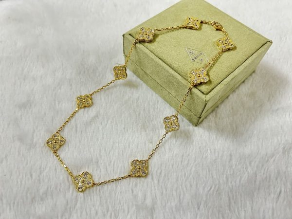 18K Vintage Alhambra Diamonds 10 Motifs Necklace - 图片 2