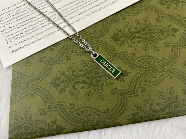 Double G Enamel Pendant Necklace - Image 4