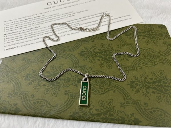 Double G Enamel Pendant Necklace - Image 7