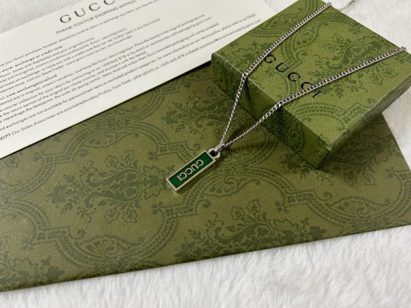 Double G Enamel Pendant Necklace - Image 2