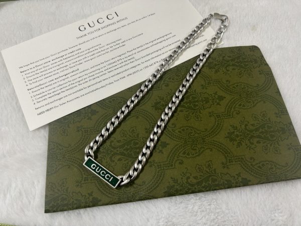 Double G Enamel Chain Necklace - 图片 3