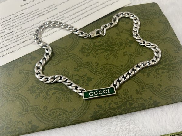 Double G Enamel Chain Necklace - 图片 4
