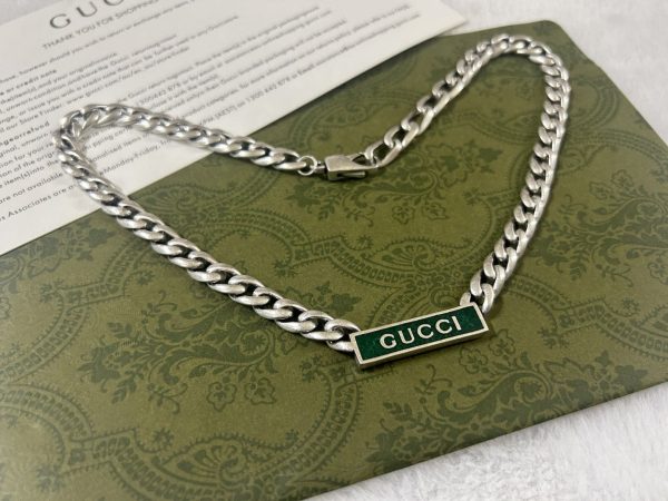 Double G Enamel Chain Necklace - 图片 5