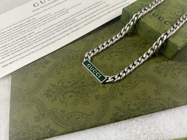 Double G Enamel Chain Necklace - 图片 6