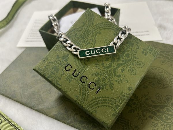 Double G Enamel Chain Necklace - 图片 7