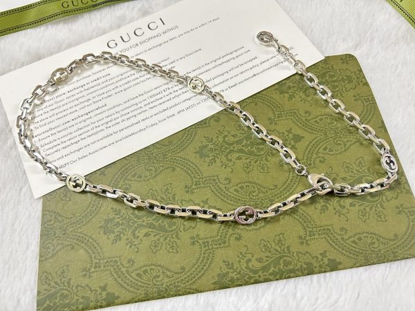 Double G Interlocking G Chain Necklace - Image 6