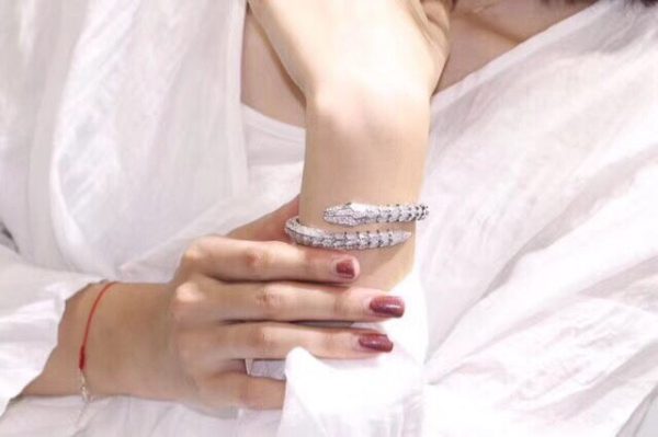 18K BV Serpenti Tubolari Diamond Bracelet - 图片 4