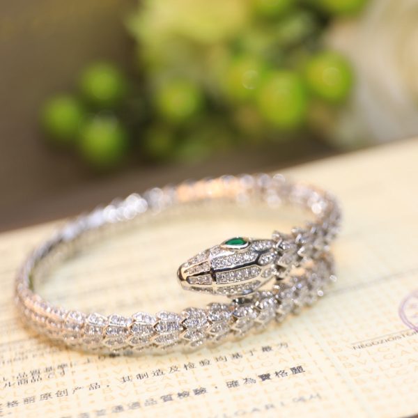 18K BV Serpenti Tubolari Diamond Bracelet - 图片 3