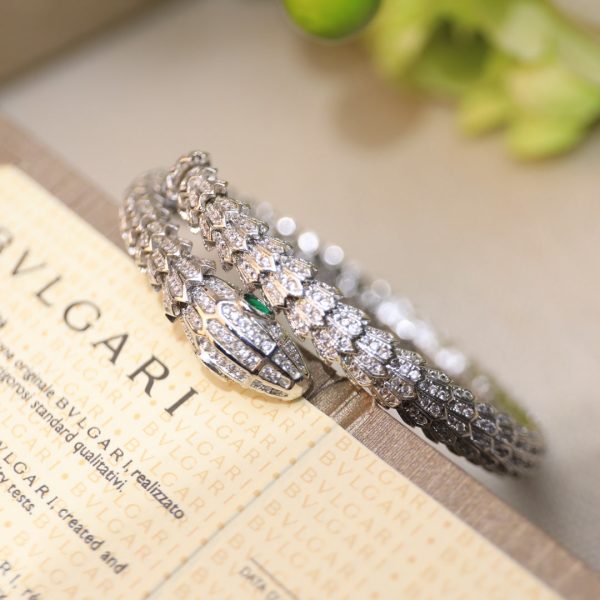 18K BV Serpenti Tubolari Diamond Bracelet - 图片 8
