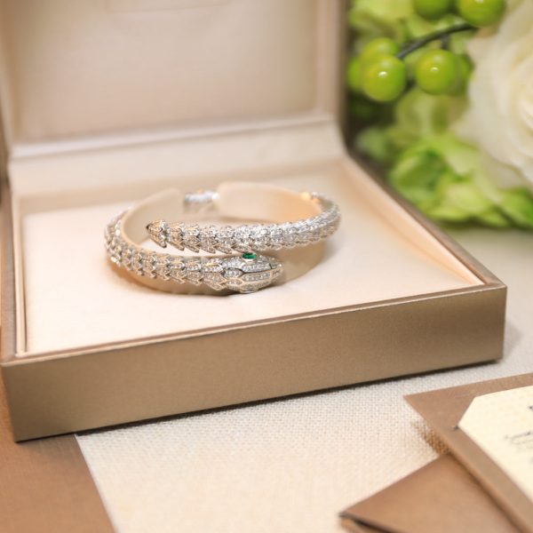 18K BV Serpenti Tubolari Diamond Bracelet - 图片 9