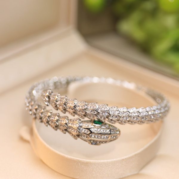 18K BV Serpenti Tubolari Diamond Bracelet - 图片 6