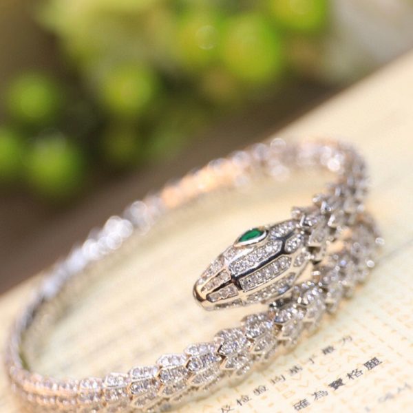 18K BV Serpenti Tubolari Diamond Bracelet - 图片 11