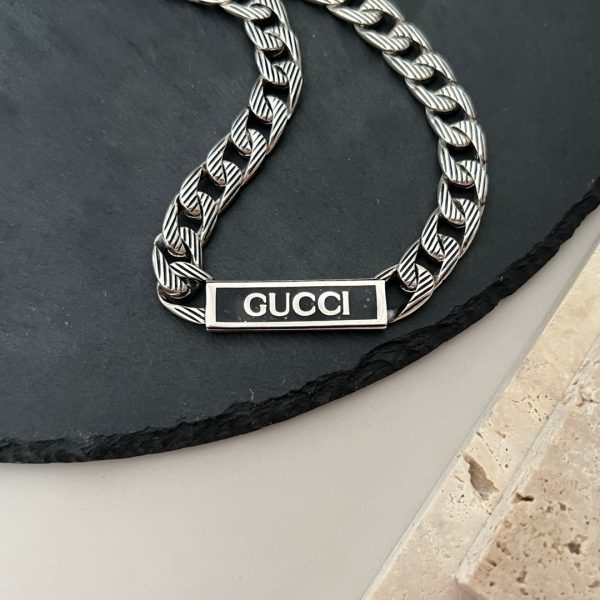 Double G Logo Enamel Chain Necklace - 图片 11
