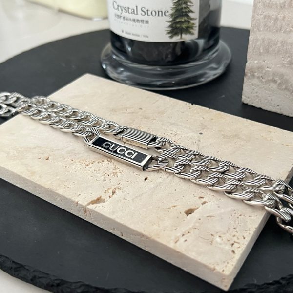 Double G Logo Enamel Chain Necklace - 图片 12