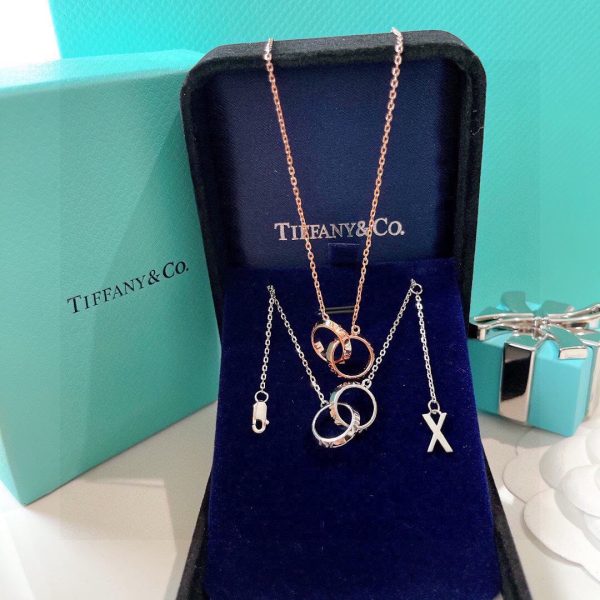18K T Atlas X Closed Interlocking Pendant Necklace - 图片 4