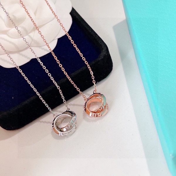 18K T Atlas X Closed Interlocking Pendant Necklace - 图片 7