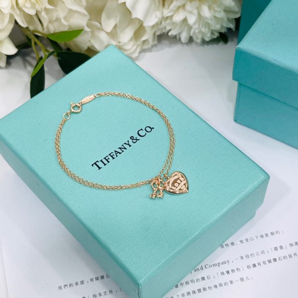 18K T Heart Tag Key Bracelet - 图片 7