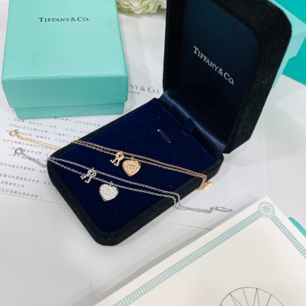 18K T Heart Tag Key Bracelet - 图片 8