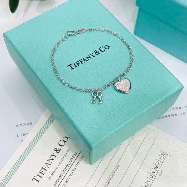 18K T Heart Tag Key Bracelet - 图片 9