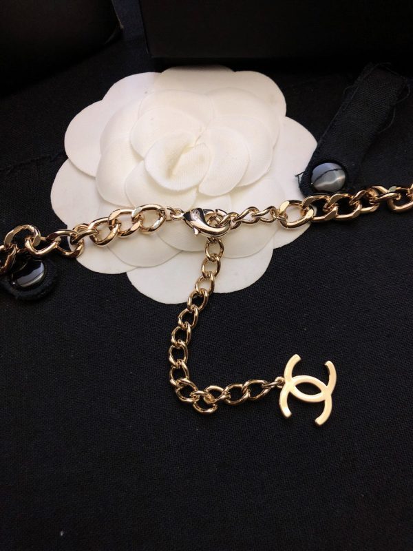 18K CC Rhinestone Star Chain Necklace - 图片 6